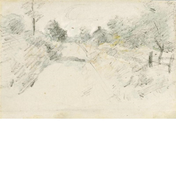 Road Scene by John Henry Twachtman, 1890