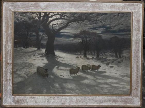 Flock at Moonlight by Joseph Farquharson, 1902