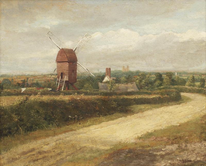 John Constable | A windmill, said to be near Colchester | MutualArt