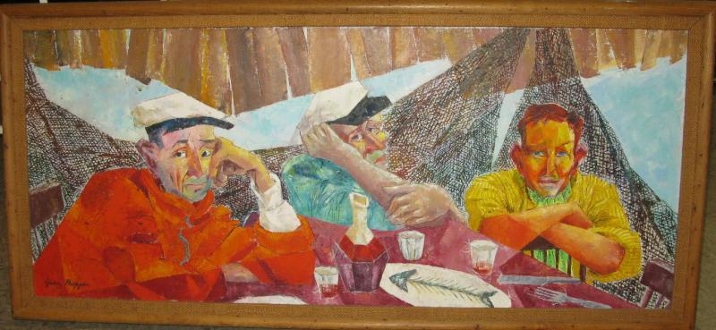 Artwork by Ganz Propper, The Fishermen, Made of Oil on board