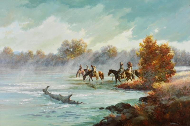 Artwork by Ralph Wall, Mist on the River, Made of Oil on Canvas