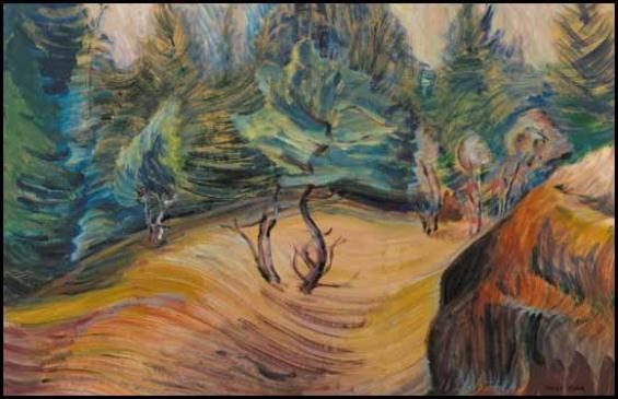 Artwork by Emily Carr, Roll of Life, Made of Oil on paper on board
