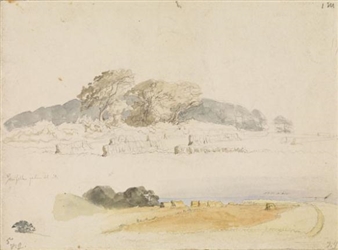 Zwei Landschaften auf einem Blatt (Ostsee) - Johann Jacob Gensler