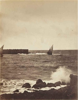 La vague brisée, mer Méditerranée - Gustave le Gray