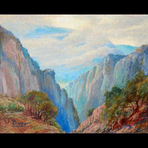 Untitled - Storm in Canyon by Frank Klepper