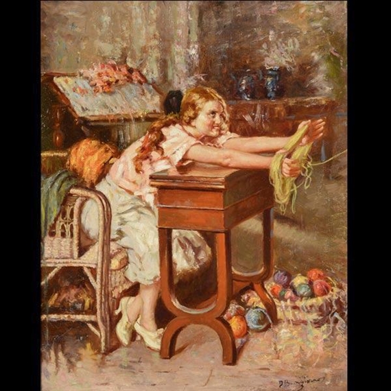 Girl with Yarn by Donatus Buongiorno