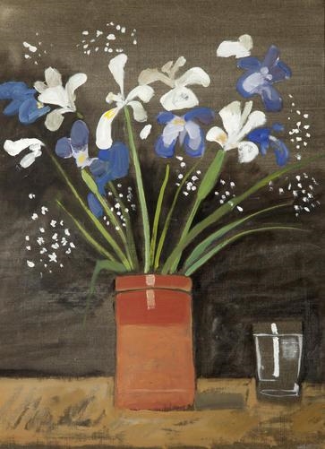 Vase with iris by Yannis Tsarouchis