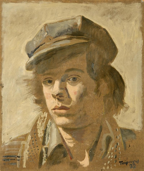 Youth with cap by Yannis Tsarouchis, 1977