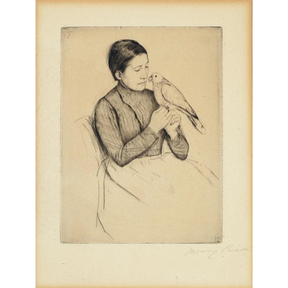 THE PARROT (BREESKIN 138) by Mary Cassatt, circa 1891