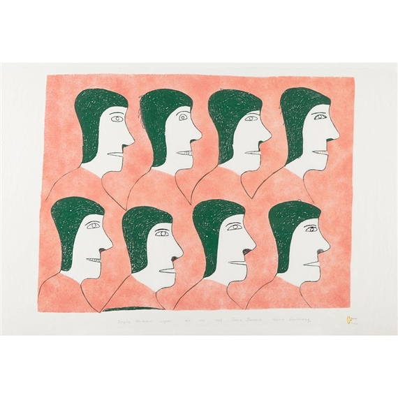 SINGING NORTHERN LIGHTS by Jessie Oonark, 1985