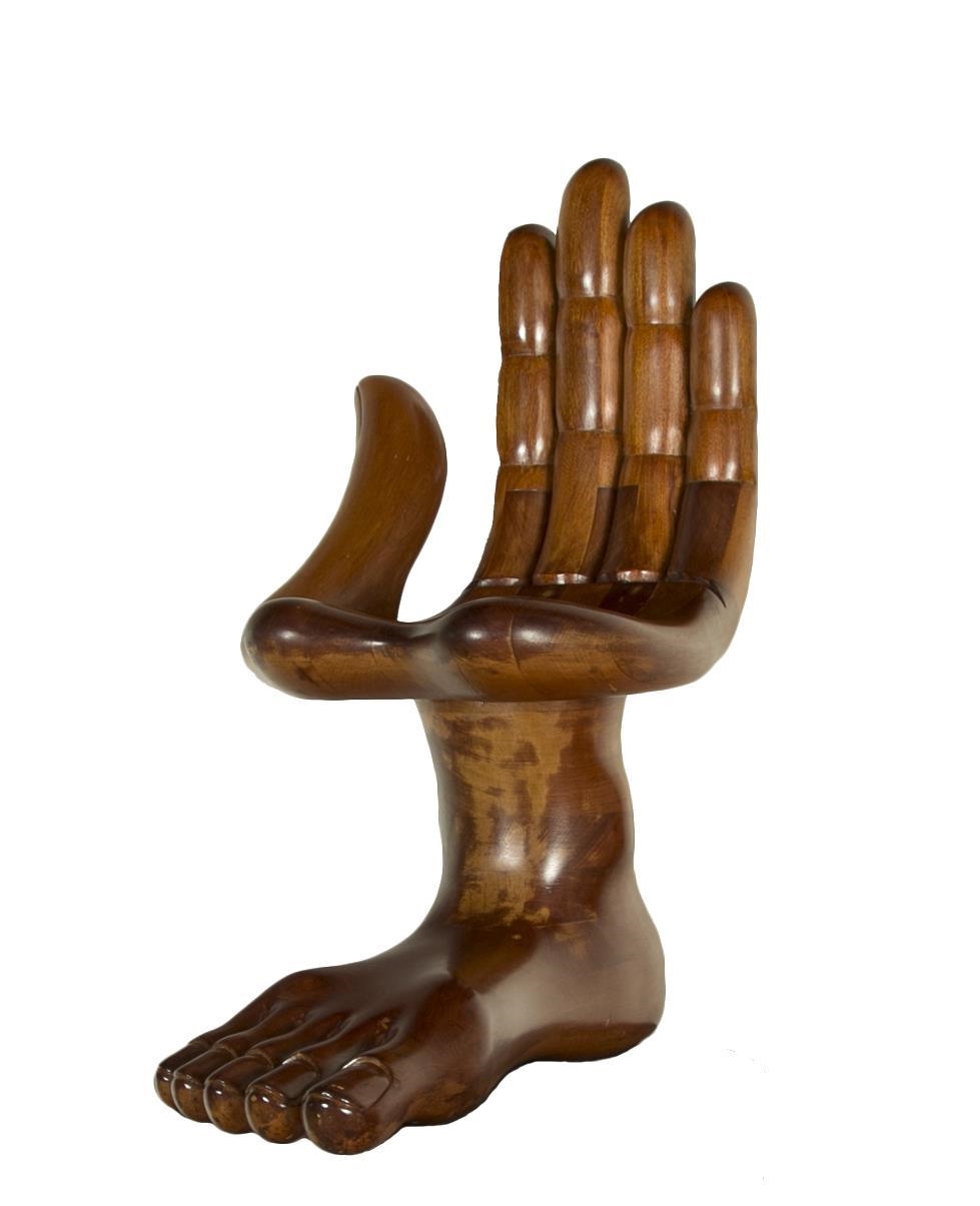 hand foot chair by Pedro Friedeberg