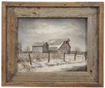 Winter Landscape with Barn - Marian Cook