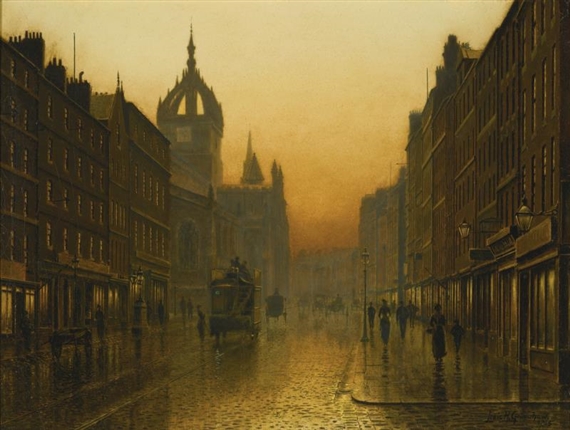 ST GILES CATHEDRAL, EDINBURGH by Louis Hubbard Grimshaw, March 1895