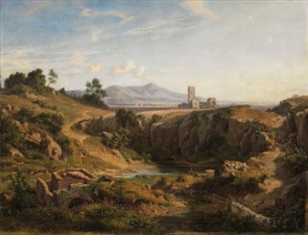 THE COLLI ALBANI WITH MONTE CAVO - Friedrich Preller the Elder