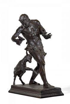 Artwork by M. Hailmeier, Drunk Faun with Kid