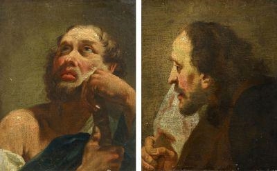 head studies by Giovanni Batista Piazetta