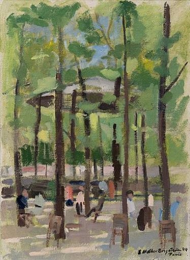 Artwork by Ernst Mether-Borgström, PARK VIEW, Made of Oil on canvas