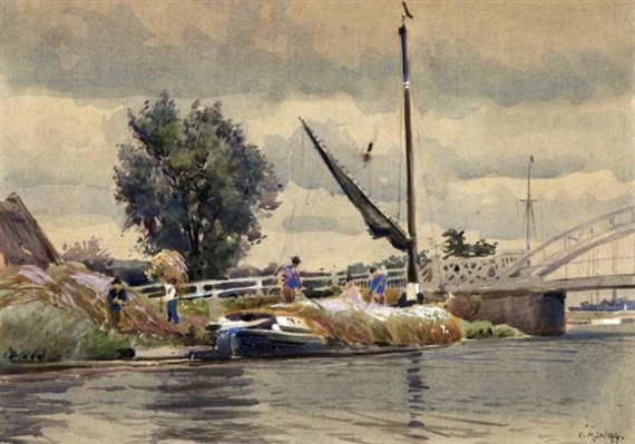 Reedham Bridge by Charles Mayes Wigg