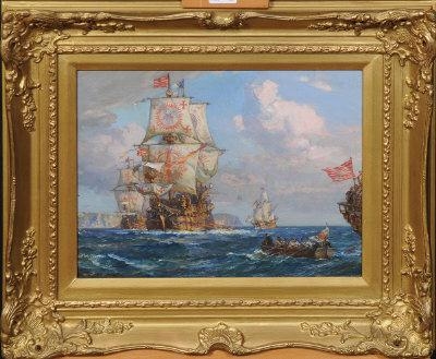 The Armada off the English coast by Bernard Finegan Gribble