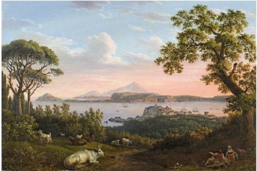 View on the Gulf of Pozzuoli by Jacob Philippe Hackert, 1805