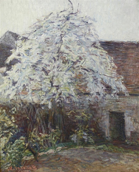 Courtyard in the Early Spring by Nikolai Alexandrovich Tarkhoff