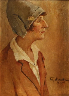 Portrait of the Poet Anna Akhmatova - Gavriil Petrovich Makaturin
