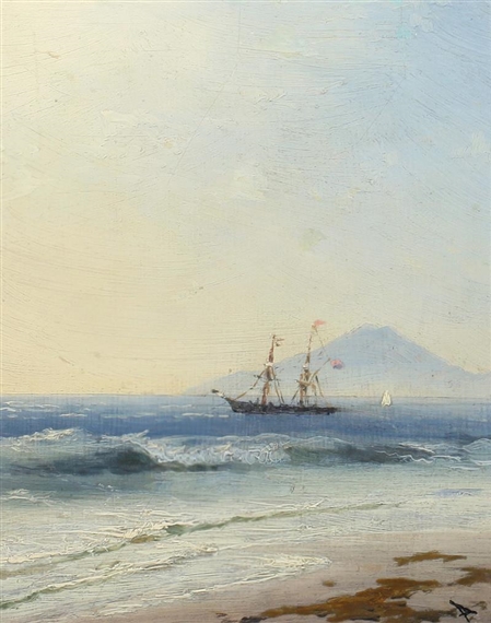 Ship at Sea of the Island of Capri by Ivan Aivazovsky, 1896