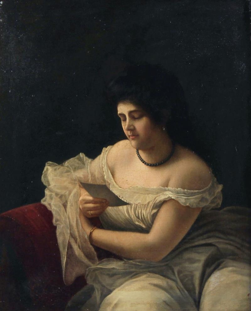 Artwork by Viktor Alexejewitsch Bobrof, The Letter, Made of oil on canvas