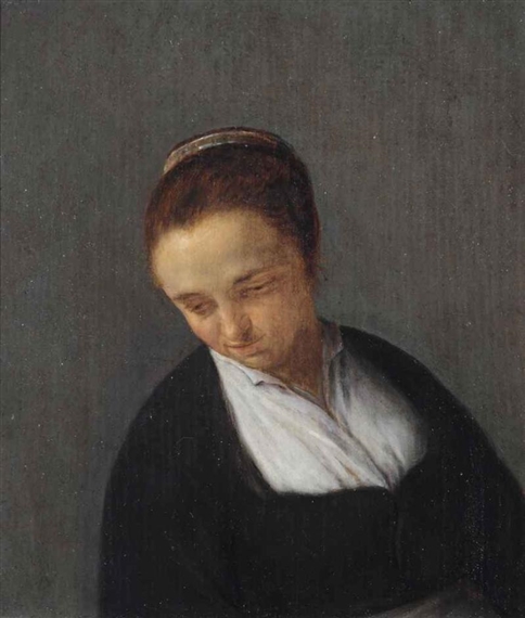 A study of a seated woman by Adriaen van Ostade
