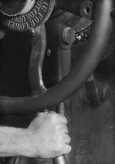 TIREMAKER’S HAND by Lewis Hine, Circa 1930