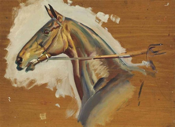 Study of the racehorse Silvo by Sir Alfred James Munnings