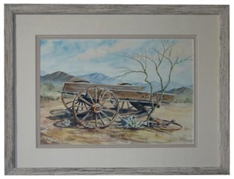 Old broken down wagon in the desert - Vikki Reed