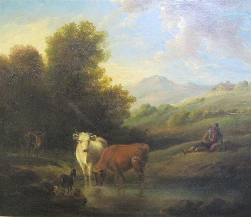 A Drover and Cattle by a Stream by Paulus Potter