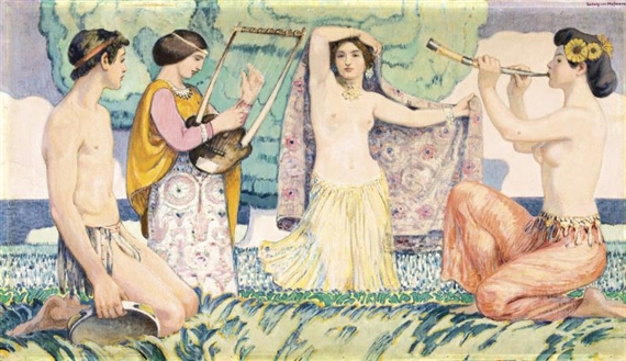 ARKADE (ARCADIAN IDYLL) by Ludwig von Hofmann