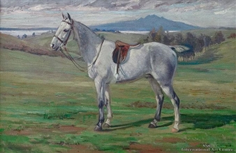 Grey Hunter and Rangitoto - Beatrix Dobie