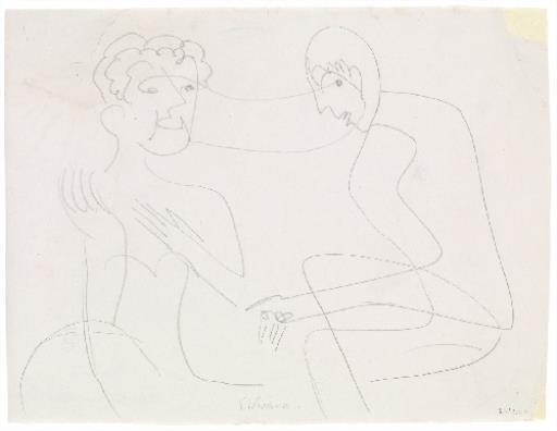 Unterhaltung Eines Sitzenden Paares