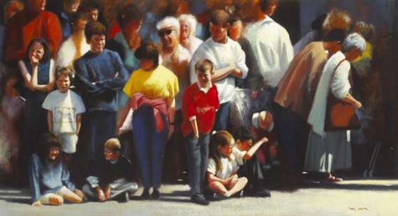 WATCHING THE GALWAY ARTS FESTIVAL PARADE by Jimmy Lawlor