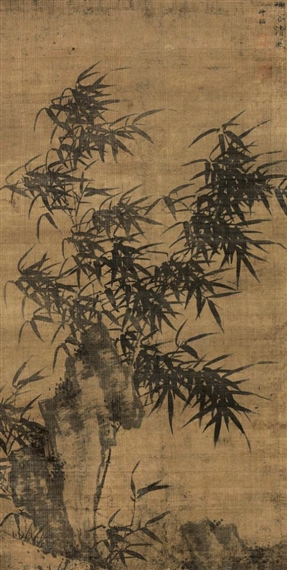 Bamboo and rock by Xia Chang