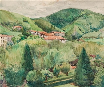 Rooftops, Tuscany - Helen Wingate