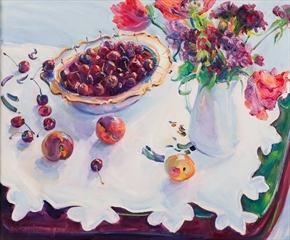 Still Life With Cherries by Josephine Graham