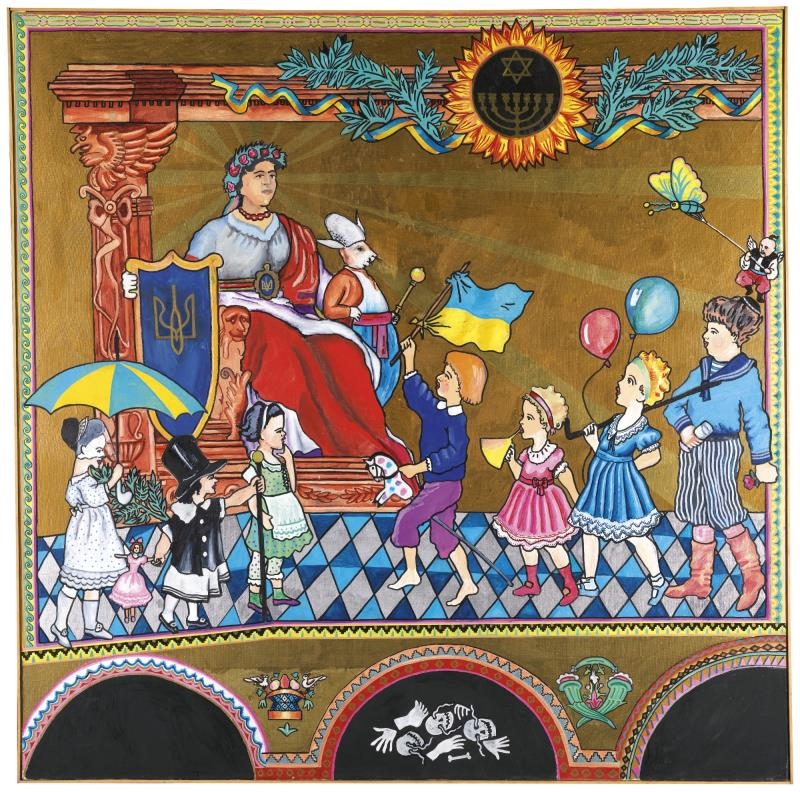 Artwork by Konstantin Zvezdochetov, BROTHER MITENKA WON'T GO TO SCHOOL, Made of oil on canvas