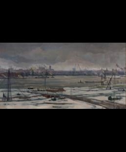 Rotterdam harbour view by Arie Leeflang