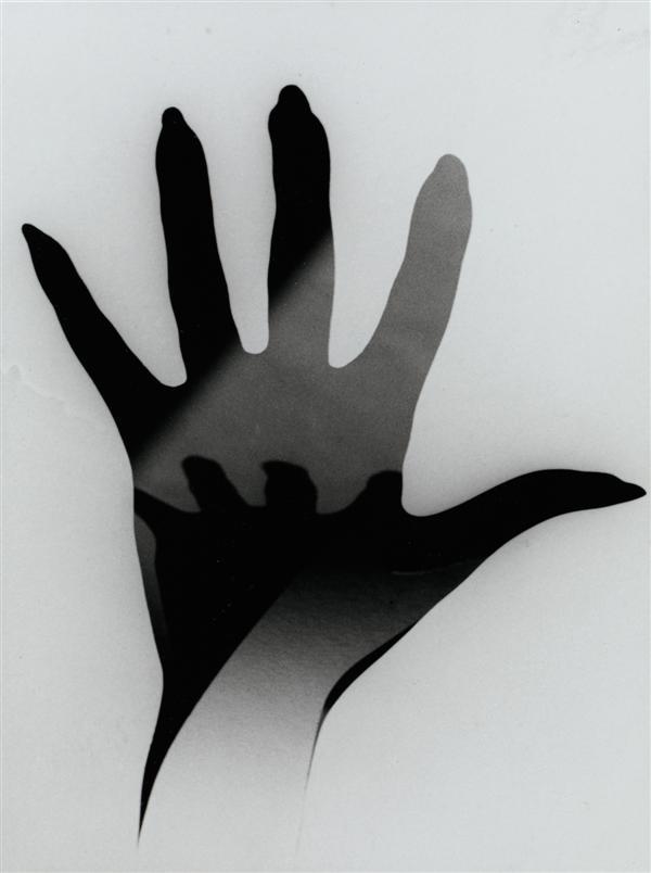 Artwork by Alberto Rizzo, 4 Works: Double Image Hand; Single Hand with Shadow Inside Hand; Two Double Image Hands; Untitled (Dark Hand W/ Shadow W/ Tripes), Made of Vintage silver prints
