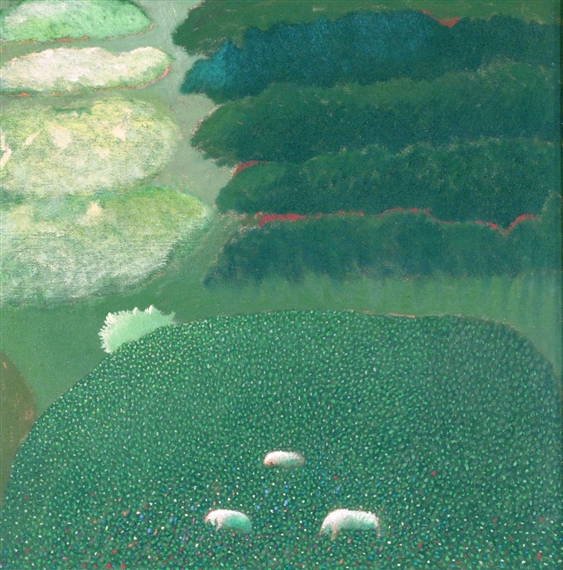 Sheep and Clouds by Alfred Stockham
