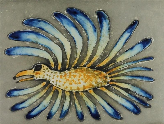 YOUNG BIRD IN FLIGHT by Kenojuak Ashevak, 2010