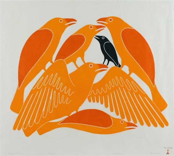 RAVENS' CHORUS by Kenojuak Ashevak, 2002