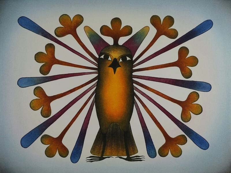 Artwork by Kenojuak Ashevak, GRAND DAME, Made of etching and aquatint on paper