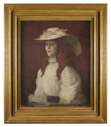 GIRL IN A STRAW HAT by Stansmore Richmond Leslie Dean Stevenson