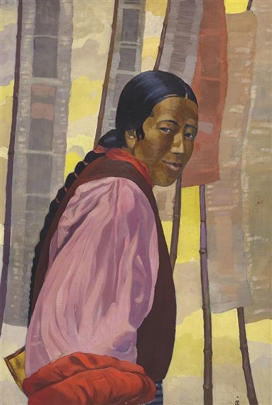 A TIBETAN WOMAN by Sviatoslav Roerich