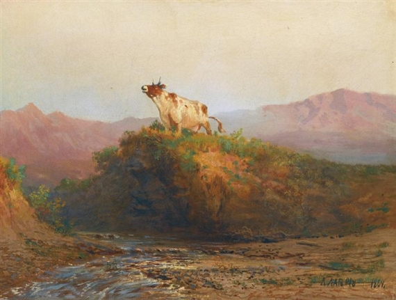 MOUNTAIN PASTURES by Lev Felixovich Lagorio, 1864